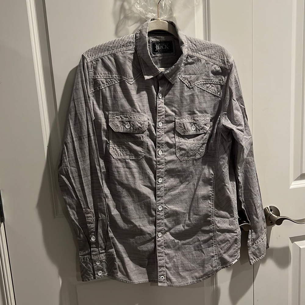 Buckle Black button up with stretch